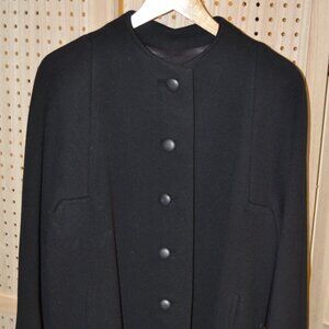 SYCAMORE BLACK LONG 100 % PURE WOOL COAT
